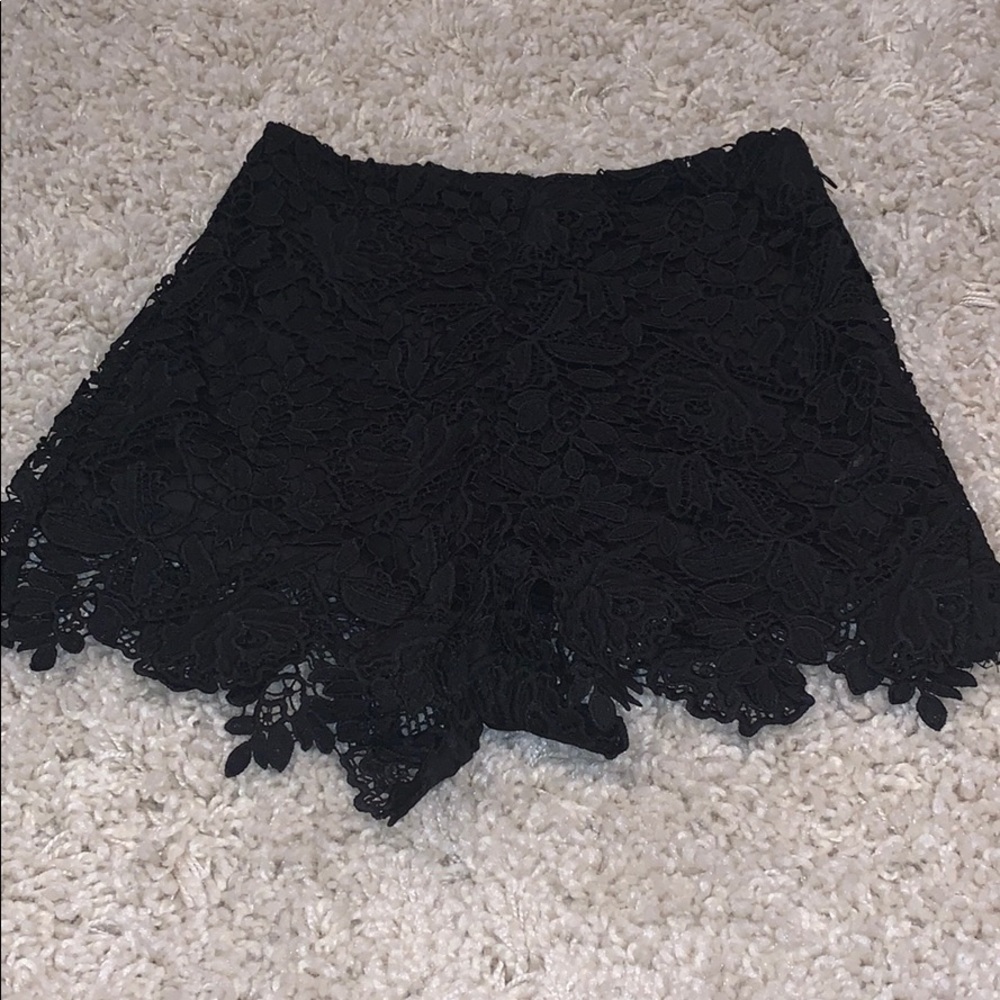 Shorts black lace
